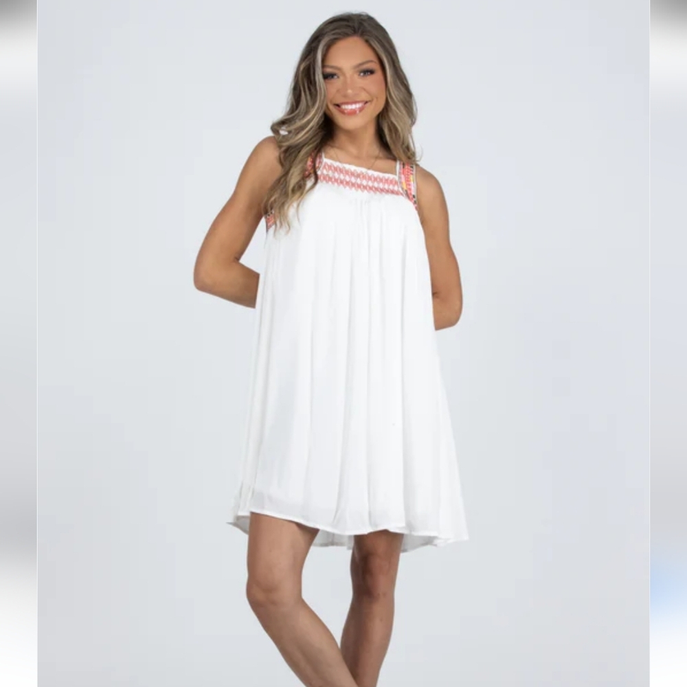 #8 White embroidered dress